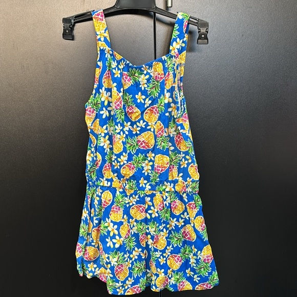 RMLA Romper,shirred upper chest,scoop neck,sleeveless elastic waist,light,floral - Picture 4 of 6